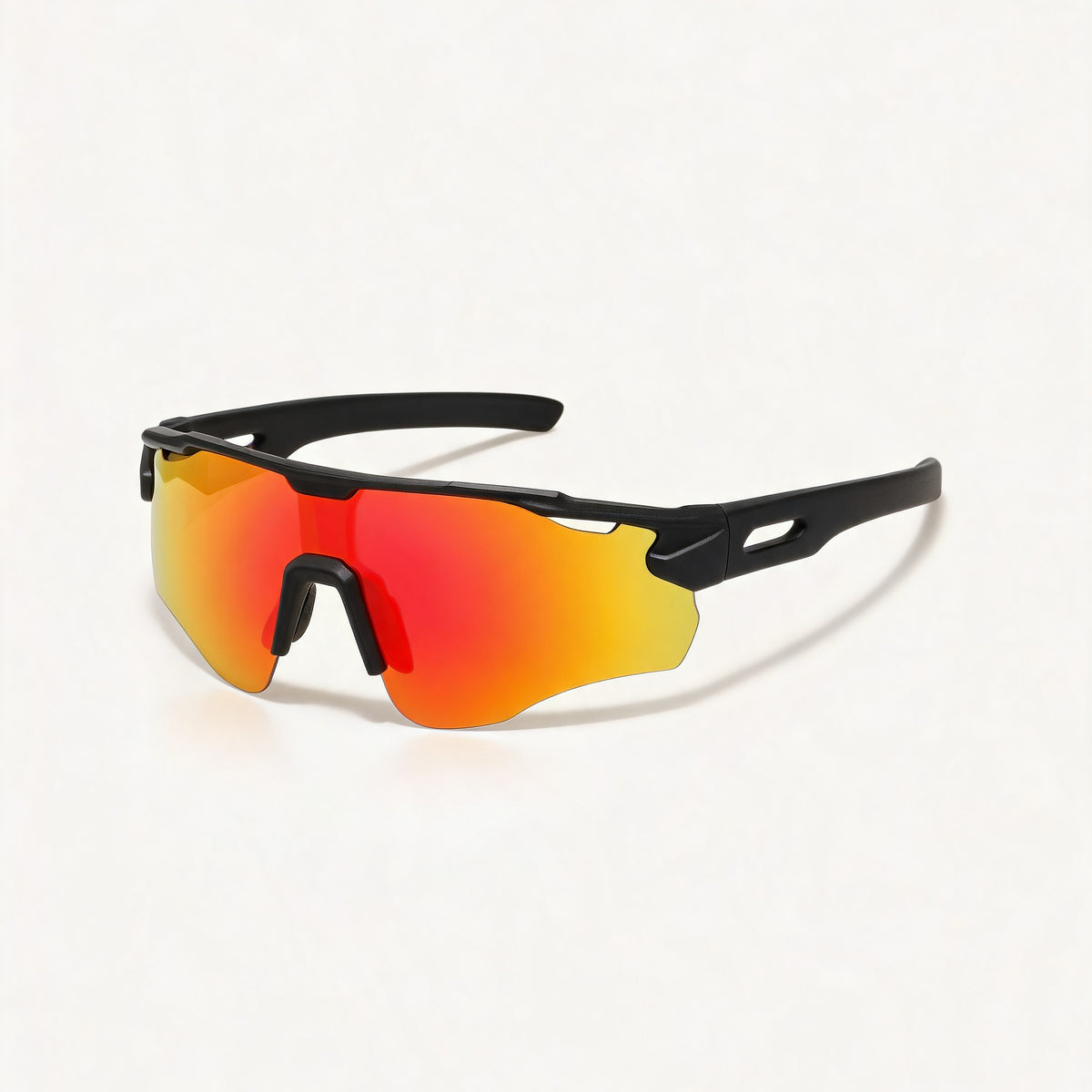 Tyffco Apex sunglasses, three-quarter view, studio on off-white background.